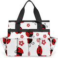 Ladybug Gardening Tool BagHeavy Duty Garden Tote BagPortable Oxford Flower Gardening Storage Basket Organizer Handbag with Pockets HandleHand Tools Gifts for Outdoor Garden Lawn Yard