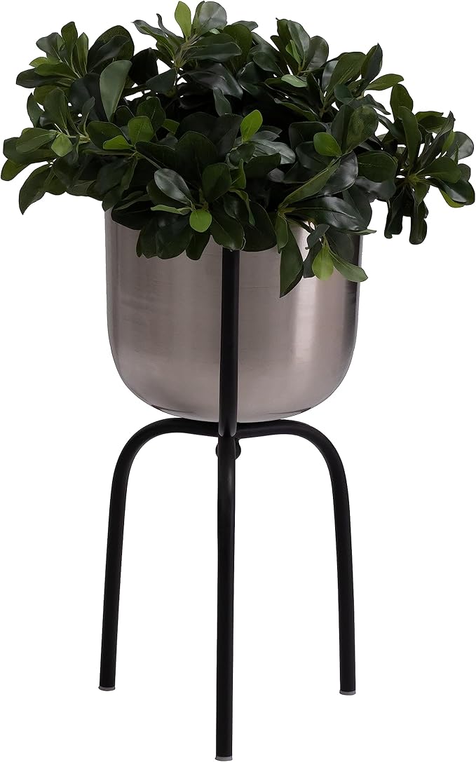 Metal 20 Planter ON Tripod SilverBlack