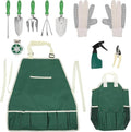 Lurrose 11pcs Garden Planting Tools Set with Stainless Steel Shovel and Rake Plastic Handle Weeding Kit for Outdoor Vegetable and Flower Gardening Home Use Hand Tool Set