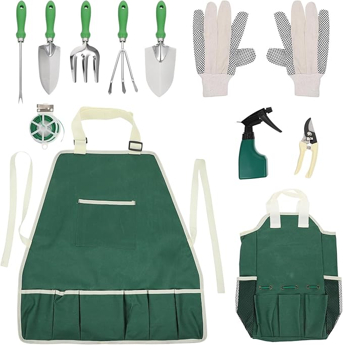 11pcs Stainless Steel Gardening Tools Set with Pp Handle Weeding Shovel and Planting Kit for Home Garden Outdoor Flower Planting and Lawn Care