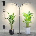 Floor Plant Grow Light 12V 660nm-Enhanced Full Spectrum LED Grow Lamp with Timer &amp Dimmable High PPFD 320 µmol/s/m²@6in 20W Plant Light for Indoor Growing E20-B