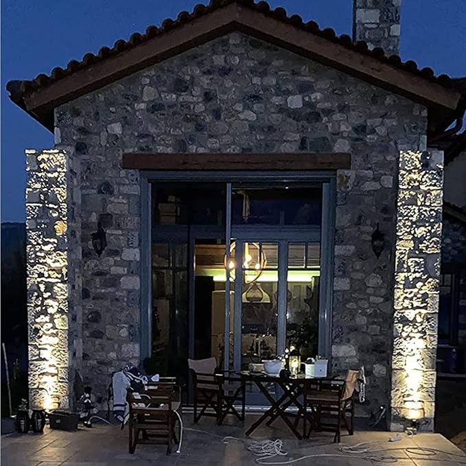 LED Beam Spotlight - Floor Light Light IP67 Narrow Beam Spot Lamp Outdoor Building Exterior Wall Projector Lights Outdoor Building Remote Illumination(Blue10W(DC24V))