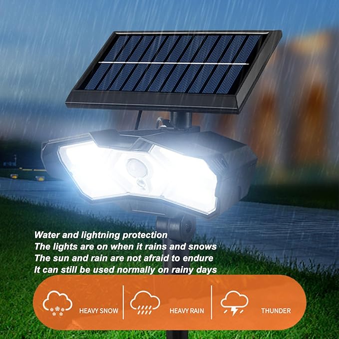 Sonew Outdoor with Brightness Modes &amp Design for Home &amp Garden - 2400mAh Solar Landscape Lights (ASTEY-KXK-600-128LED)