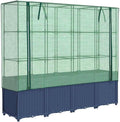 vidaXL Raised Bed Blue Grey Polypropylene Large