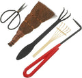 Totority 5pcs Garden Tool Set for Bonsai and Potted Plants Includes Pruning Scissors Hand Rake Soil Loosening Tools for Indoor and Outdoor Plant Care
