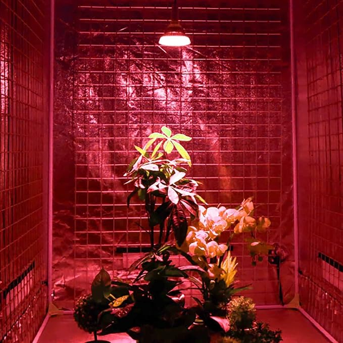 Deep Red 660nm Led Grow Lights Bulbs for Growth Bloom Fruiting Red Spectrum Enhancement LED Plant Light Bulbs for Indoor Plants 2 Pack
