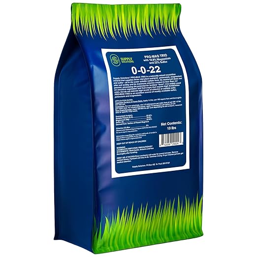 Supply Solutions | 0-0-22 Pro-Mag Trio - High Potassium Magnesium &amp Sulfur Fertilizer for Lawns Turf Palm &amp Fruit Trees - Water-Soluble Plant Food for Stronger Growth &amp Higher Yields (1
