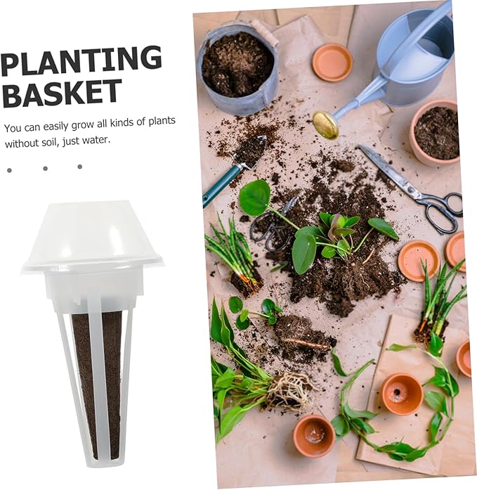1Set Hydroponic Growing Kit with Grow Baskets Lids and Labels Indoor Gardening Supplies for Seed Germination Humidity Dome for Optimal Growth Environment
