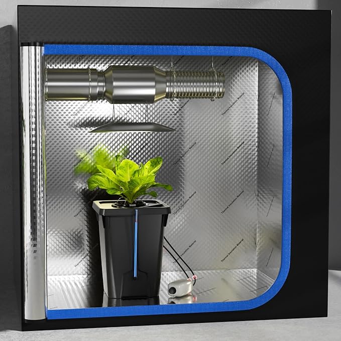 DWC Hydroponics Growing System with Top Drip Kit 7 Gallon Deep Water Culture Bucket System with Air Pump Air Stone Air Hose Recirculating Drip Garden System