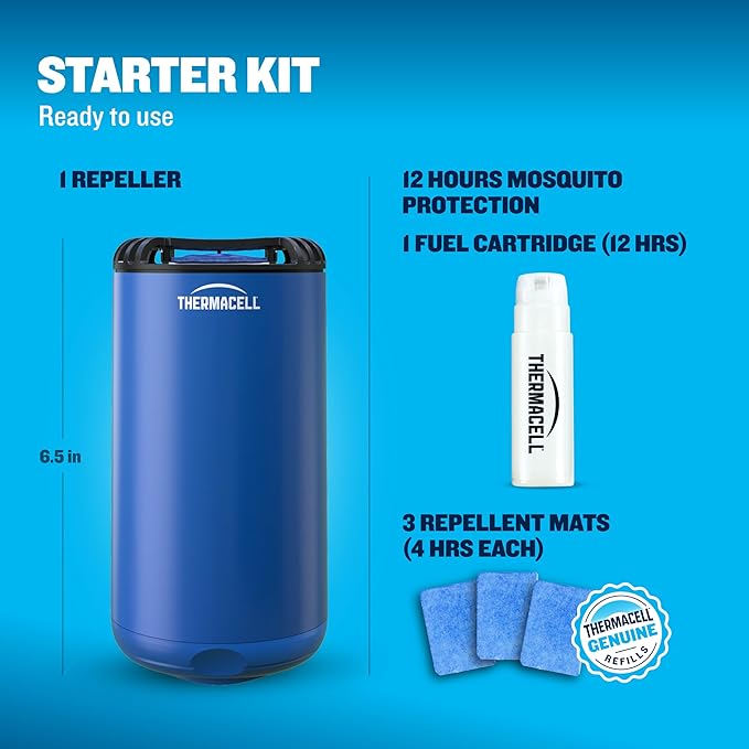 Thermacell Mosquito Repeller Patio Shield Includes 12-Hour Refill Highly Effective Mosquito Repellent for Patio Bug Spray Alternative Scent Free No Candles or Flames