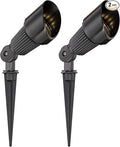John Timberland Hooded 7 1/2 High Traditional 2 Pack of Outdoor Landscape Spotlights Porch House Exterior Outside LED Bulb Weatherproof Black Aluminum Front Door Patio Garage Home Deck Garden