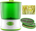 Automatic Sprouter Bean Growing Machine Seed Sprout Maker with PTC Heating 360° Sprinkler Seed Sprouter Kit Large Capacity Seed Grow Cereal Tool Homem