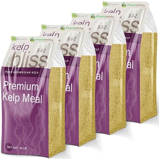 Kelp Bliss (40lbs) - Kelp Meal Organic Fertilizer for Plants Garden Soil Flowers Vegetables &amp Lawns - Organic Plant Food Rich in Vitamins &amp Nutrients - 100% Natural Renewable Soil Amendmen