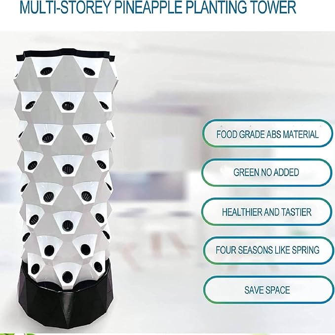 Smart Vertical Hydroponic Tower Self-Watering Growing kit - Hydroponics Growing Tower for Indoor Herbs Fruits and Vegetables - Aeroponic Tower with Hydrating Pump Net Pots(10floors)