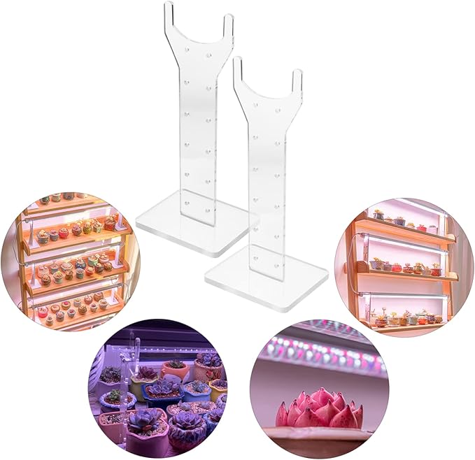 Professional Vertical Grow Light Stand for Indoor Plants Adjustable Height Acrylic Frame for Succulent Efficient LED Lighting