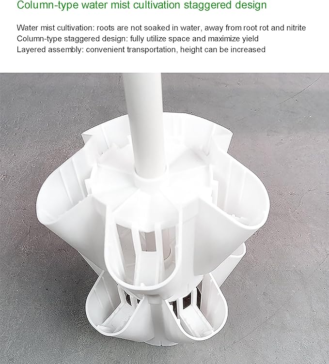 Hydroponics Tower Indoor Growing System 40-Plant with Plant Fill Light Movable Water Tank Vegetable Plant Hydroponic Germination Kit for Gardening Lover
