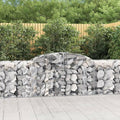 Gabion Baskets Galvanized Welded Wire Mesh Cages Set of 3 Retaining Walls Garden Landscape Fencing Steel Baskets Iron Bed for Patio - vidaXL