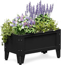 Elevated Metal Planter Box Stand Heavy Duty Raised Garden Bed for Vegetables Flowers Herbs Indoor Outdoor Use Charcoal