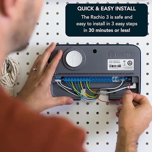 Rachio WiFi Smart Sprinkler Controller (8-Zone Irrigation Remote Control) – App-Based Scheduling Local Weather Intelligence Rain Skips Easy DIY Install