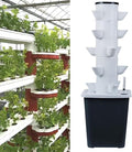 Hydroponics Tower Garden Hydroponic Growing System Aeroponics Growing Kit for Herbs Fruits and Vegetables Adapter Net Pots Timer for Herbs Fruits and Vegetables (Color : 25holes)