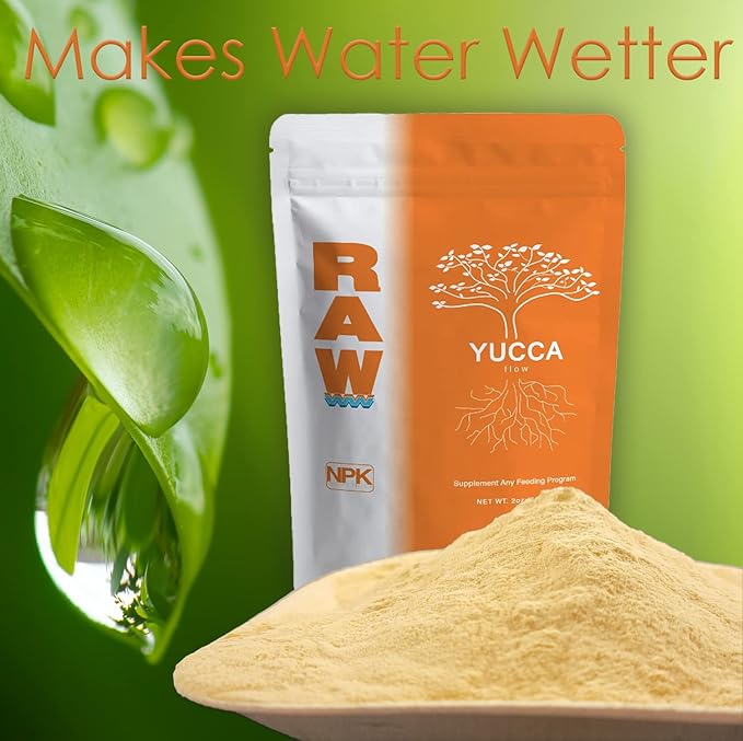 RAW Yucca Flow Water-Soluble Soil Amendment 2lbs – Promotes Water and Nutrient Absorption in Soil