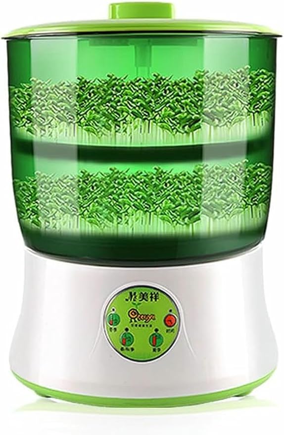 Intelligent Automatic Bean Sprouts MakerSeed Sprouter Kits LED Display Time Intelligent Automatic Bean Sprouts Maker 2 Layers Function L