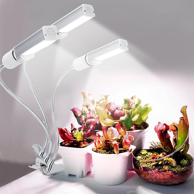 Plant Growing Light Adjustable 3 Head LED Plant Growth Light with USB Clip for Outdoor Garden