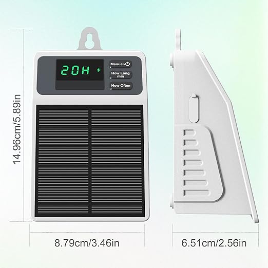 Automatic Solar drip Irrigation System (Solar/USB-C Dual Power) DIY Solar Watering System with Programmable Timer for 15 Potted Plants IPX5 Auto Watering Kit for Indoor Balcony Garden &amp Vacati