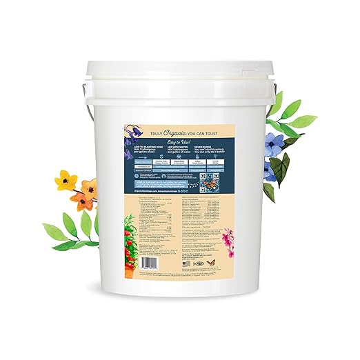 Organic Plant Magic - Truly Organic™ Fast-Acting Soluble Plant Food: All-Purpose Fertilizer Concentrate for All Flower Vegetable Herb Fruit Tree Shrub Container Garden &amp House Plants [5 lb Bucket]