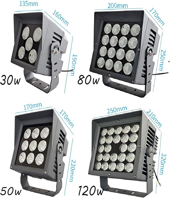 Outdoor Spotlight - Long Range Rotation Spotlight IP65 Outdoor Waterproof Long-Range Narrow Beam Light Projection Light Villa Led Beam Landscape Lamps(Green50W(85-265V))