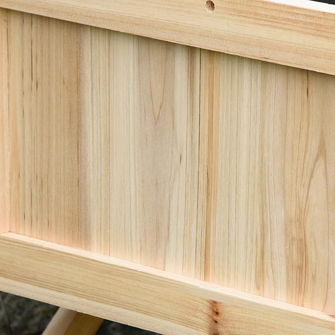 Outsunny Raised Garden Bed Wood 6 Grid 31 x 23 with Storage Shelf Water Draining Planter Box for Vegetables Flowers Herbs Patio