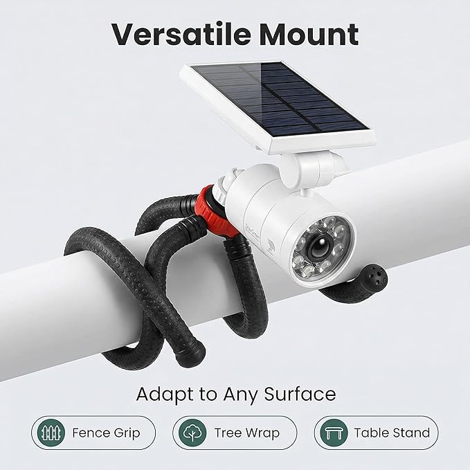 Solar Motion Sensor Outdoor Light with Portable Tripod - 1400LM Aluminum Security Floodlight for Outside Camping Dark Driveways &amp Backyard Anti-Theft - IP66 Extreme Weather Ready (No Wiring)