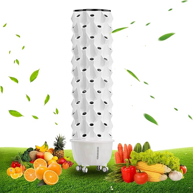 Hydroponics Growing System Aeroponic Tower Garden System Vertical Hydroponic Garden Tower for Gardening Lover for Herbs Fruits and Vegetable(223cm/88in)