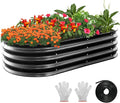 Raised Garden Bed 4x2x1ft Large Size Outdoor Raised Bed Metal Raised Planter Bed for Vegetables Flowers Herbs