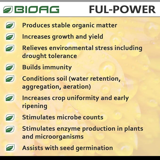 BioAg Ful-Power Humic Acid Plant Supplement OMRI Listed 1-Quart