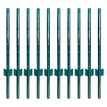 ARIFARO Fence Posts 3 Feet Sturdy Duty Metal Fence Post Pack of 10 No Dig Garden U Post for Wire Fencing Steel Post for Yard Outdoor Wire