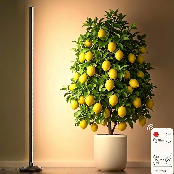 Vertical Grow Lights for Indoor Plants Full Spectrum 36W 57 Inch Plant Lights for Seed Starting with Timer and 10 Level Dimmable Standing Plant Growing Lamp for Greenhouse with Hanging Accessories