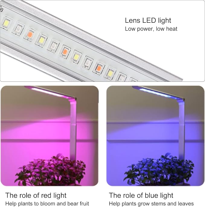 Indoor Hydroponics Growing System KitHydroponic Plant Growing SystemGermination Kitwith LED Grow Lighth ERB Garden Germination Plantefor Home Kitchen Office