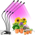 AUXTINGS LED Grow Lights for Indoor PlantsFull Spectrum 4 Heads Plant Growing Lamp with 3/6/9H Auto Timer 10 Dimmable Modes &amp 3 Light Settings Seed Starting Grow Lights for Indoor Gardening
