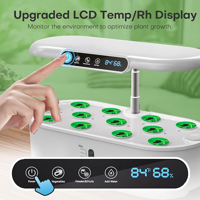 Ahopegarden Indoor Garden Hydroponics Growing System with Hydroponics Pods Kit