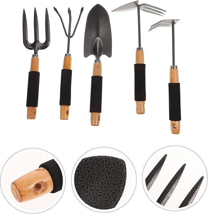 ibasenice 1set Gardening Tools Set Ergonomic Handles Flower Planting Shovels and Rakes for Easy Outdoor Use Design for Comfort and Convenience