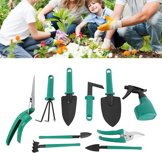 Garden Tool Set Portable Garden Shovel Rustproof 10 Pieces Durable for Garden