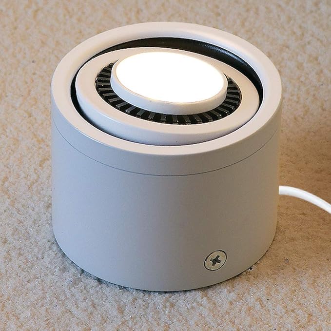 Accent Uplight 7W COB LED Stepless Dimming Adjustment Remote Control Spotlight Light with Foot Pedal Switch Cord Flexibly Rotatable Extra Light Rotating Decorative for Plants Landscape