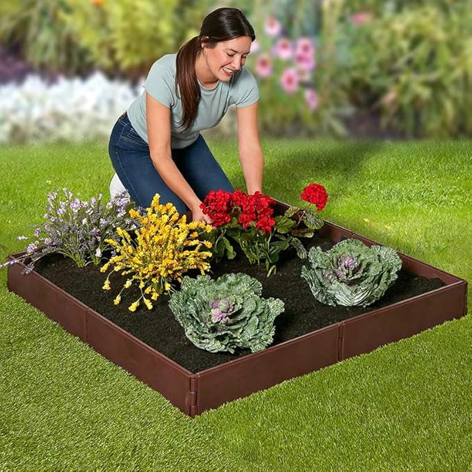 The Lakeside Collection Raised Garden Bed with 8 Adjustable Panels