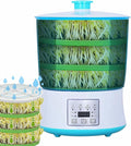 Automatic Sprouter Bean Growing Machine 3 Layers Germination Tank Seed Germination Machine LED Display Time Control 360° Automatic Spray for Every HOM