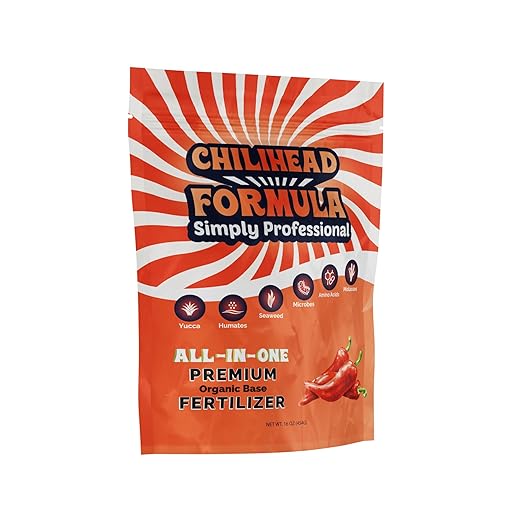 Chilihead Formula - All-in-One Fertilizer for Peppers &amp Chilies with Balanced Nutrition - Water Soluble Plant Food for Bold Harvests &amp Thriving Plants - 1 LB Pouch