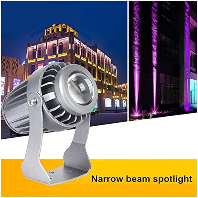 10W Spotlight Led Beam Light - Led Spot Lights IP66 Waterproof Outdoor Long-Range Wall Washerspotlight AC 220V Landscape Lighting Ultra-Bright Rotation Spotlight(White)