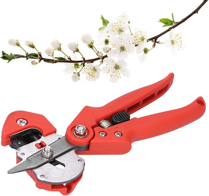 Garden Grafting Tool Set Plant Tree Branch Cutting Scissors Scissors Secateurs Professional Accessories for Gardeners (Red)