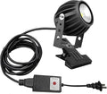 Kiven IP65 Waterproof LED Landscape Clamp Light Grey Decorative Spotlight Lamp with Plug-in Cord and Timer for Indoor Outdoor Yard Step Statue (10W Cool White)