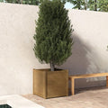 Garden PlanterIndustrial Rustic PlantersVegetable PlantersPlant Privacy FenceBackyard Raised BedsHerb Plantersfor PatioOutdoorYard DecorationHoney Brown 23.6x23.6x23.6 Solid Wood Pine